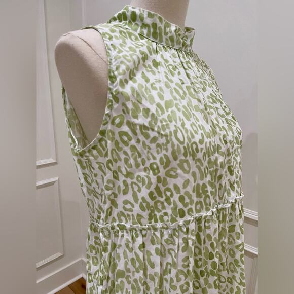 Eva B. Bitzer Cotton Chintsa Beach Dress Leopard Ruffle - Picture 3 of 7